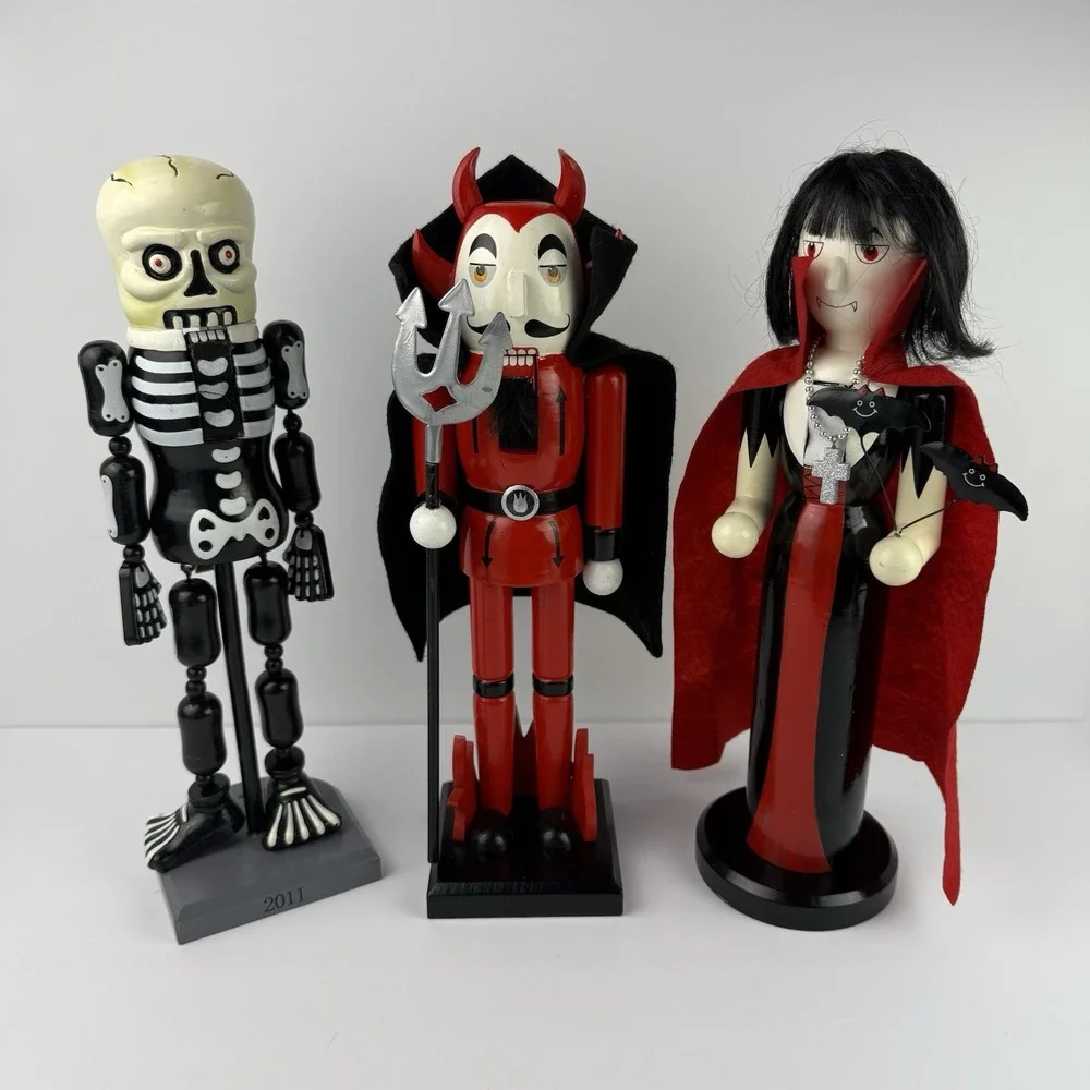 Red Devil Wife Skeleton Wooden Halloween Nutcrackers Target 2011